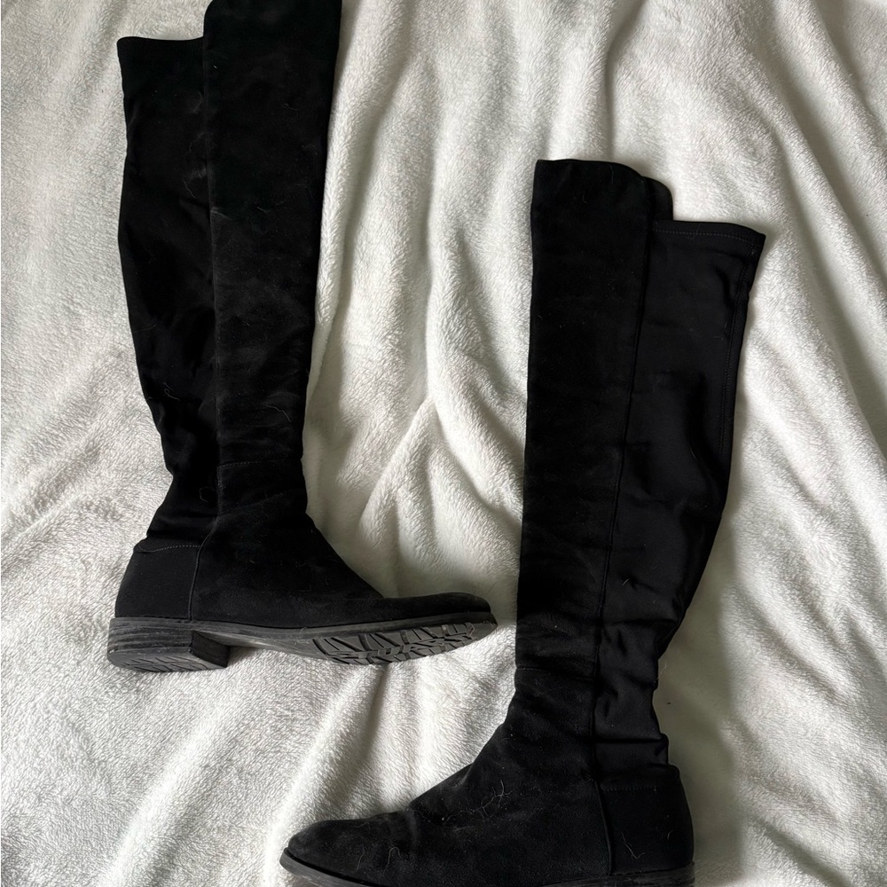 *SELLING AS-IS* Stuart Weitzman 5050 Black Over-the-Knee Boots (U291392)
